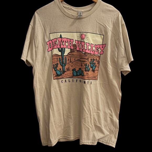 Rue21 Death Valley California Desert T-Shirt Beige Gildan Heavy Cotton Large - Picture 1 of 6